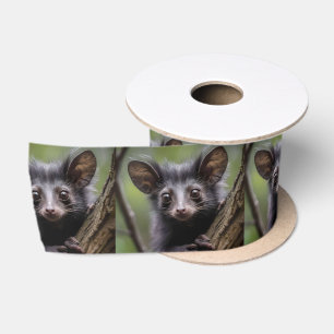 "Wide-Eyed Aye-Aye in a Tree" Satin Ribbon
