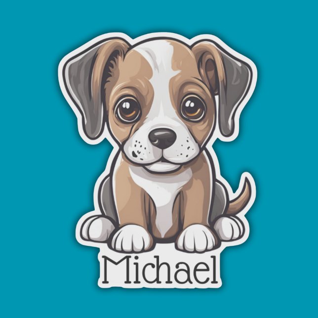 Wide Eyed Puppy Dog Monogram Waterproof  (Creator Uploaded)