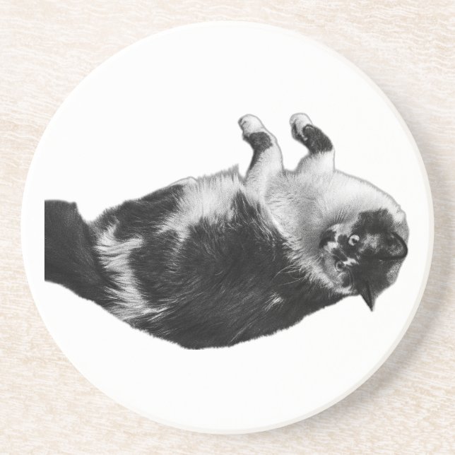 Wide‑Eyes Cat Flip Coaster (Front)