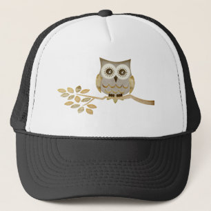 Wide Eyes Owl in Tree Trucker Hat