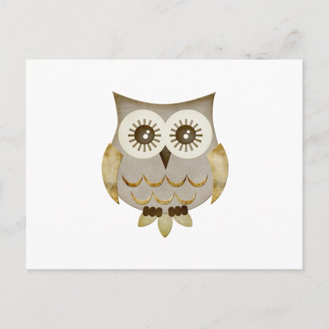 Wide Eyes Owl Postcard (Front)