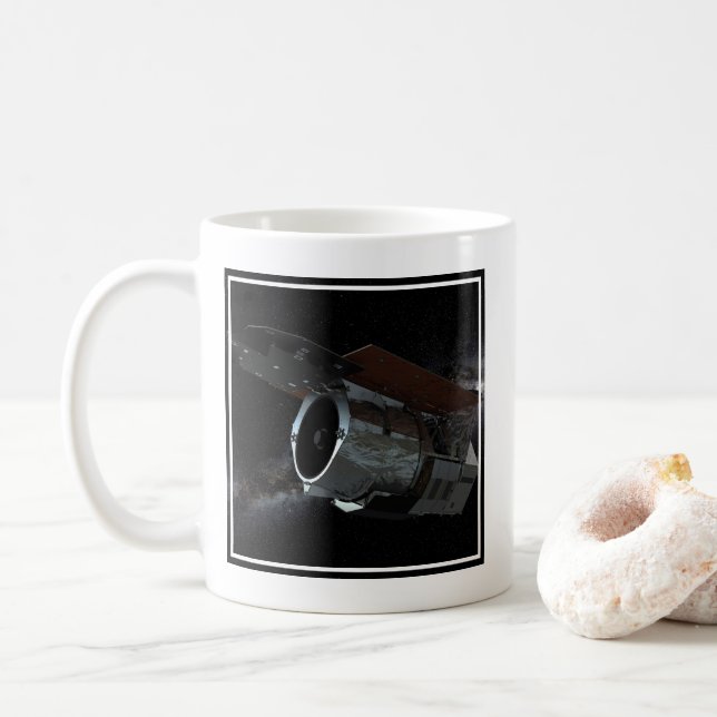 Wide-Field Infrared Survey Telescope Spacecraft Coffee Mug (With Donut)