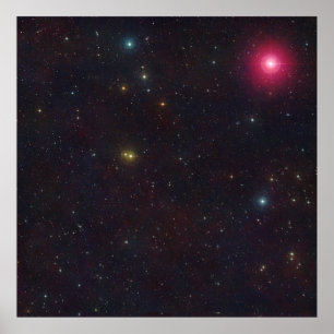 Wide Field View Constellation Cetus Star Cluster Poster