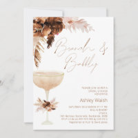 Wide Glass Boho Floral Brunch Bubbly Bridal Shower