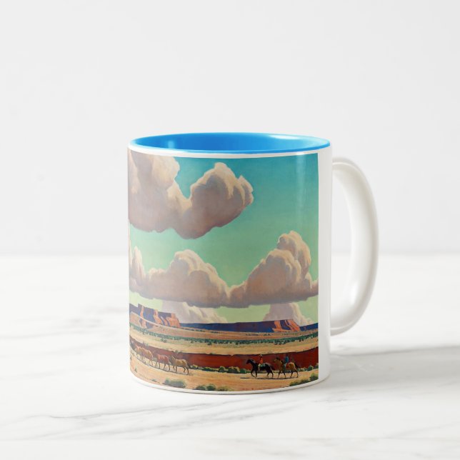Wide Lands of the Navajo by Maynard Dixon  Two-Tone Coffee Mug (Front Right)