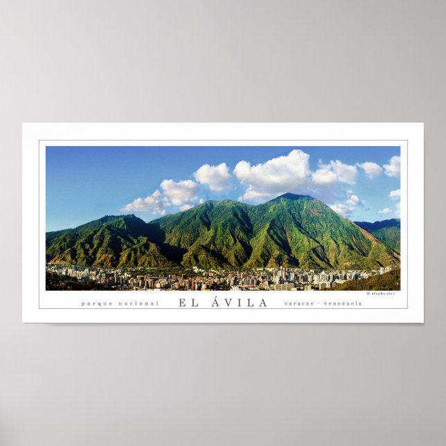 Wide panoramic poster of El Ávila National Park - (Front)