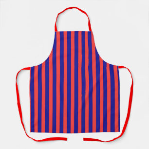 Wide Red And Blue Stripes Apron