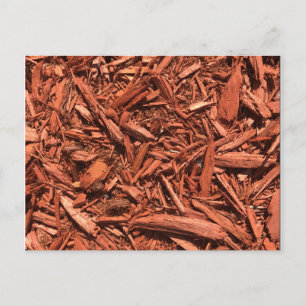 Wide red cedar mulch pattern postcard