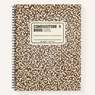 Wide Ruled Composition Book in Brown