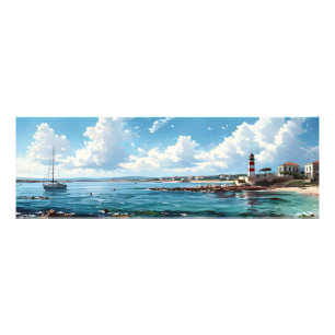 Wide Seascape Mediterranean Bay Photo Print