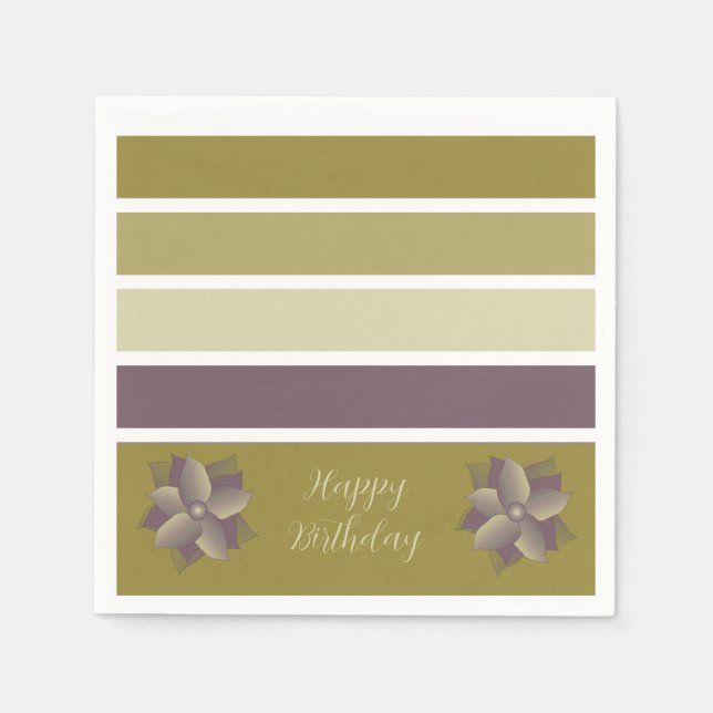Wide Stripe Design Napkin (Front)