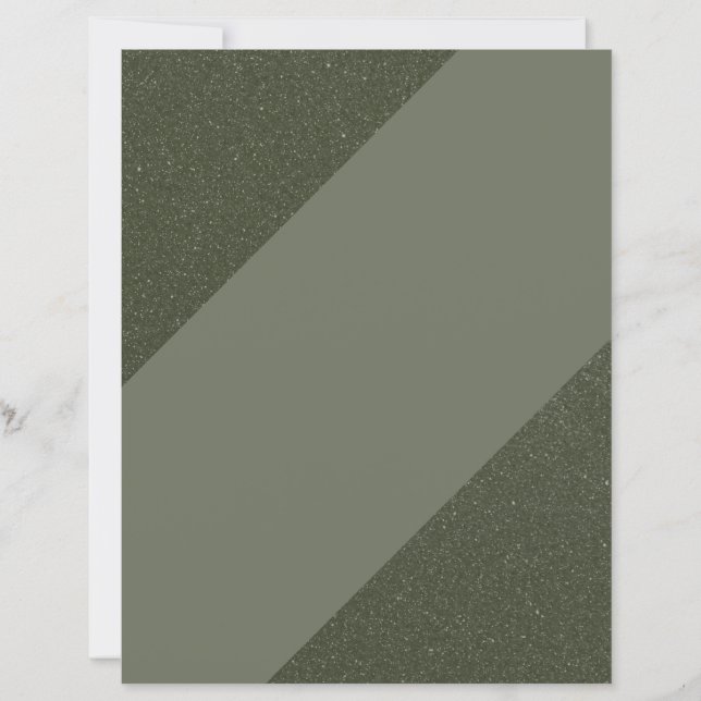 Wide Stripe Moss Green Stationery (Front)