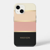 Wide Striped Modern Monogram Name