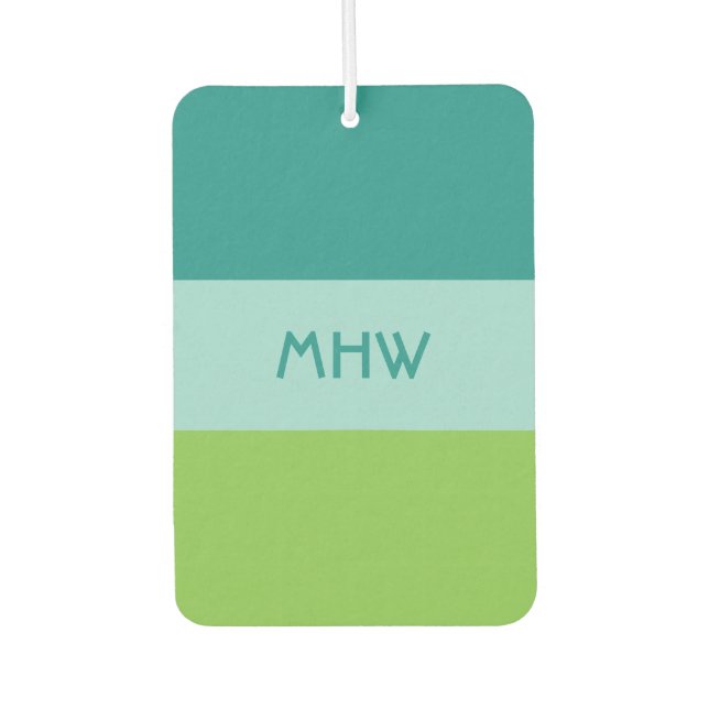 Wide Stripes custom monogram air freshner Car Air Freshener (Front)