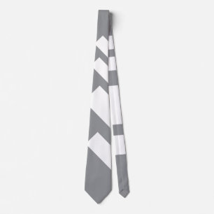 Wide Stripes Diagonal Grey Tie