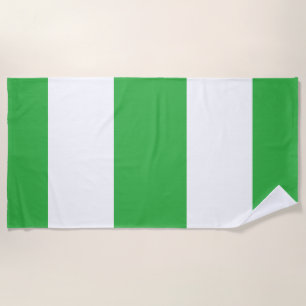 Wide Stripes Lime Green  Beach Towel