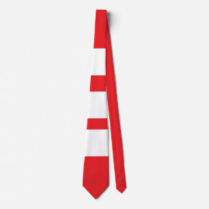 Wide Stripes Red Neck Tie