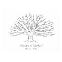 Wide Thumbprint Tree GuestBook