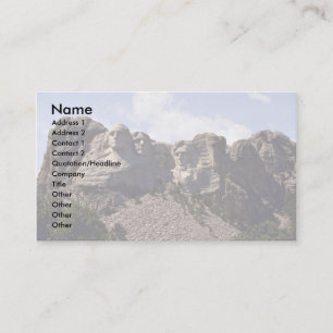 Wide view, Mt. Rushmore, South Dakota Business Card