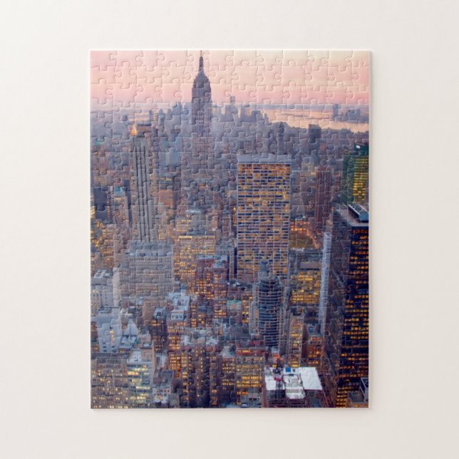 Wide view of Manhattan at sunset Jigsaw Puzzle (Vertical)