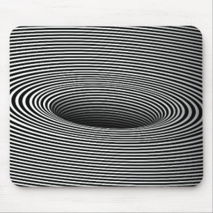 WIDE VORTEX CIRCLES Optical Illusion Mouse Pad