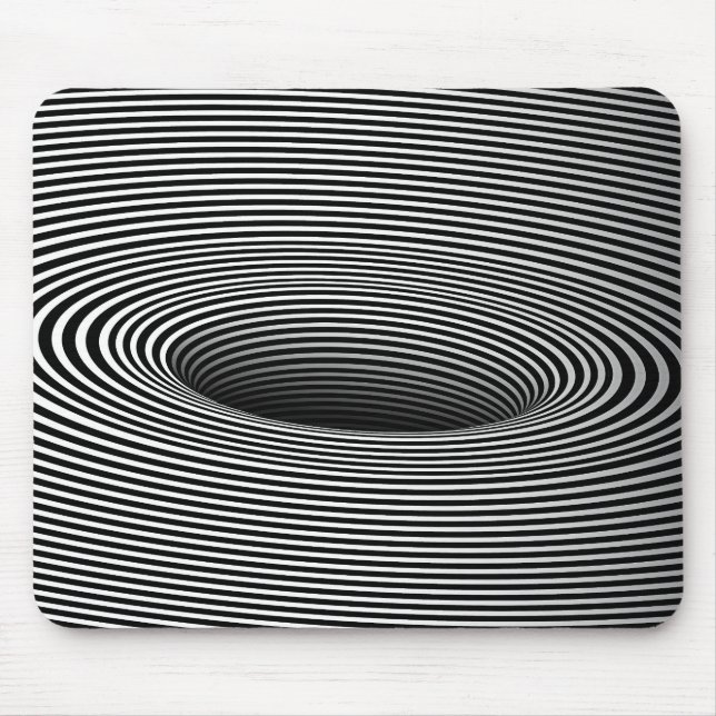 WIDE VORTEX CIRCLES Optical Illusion Mouse Pad (Front)