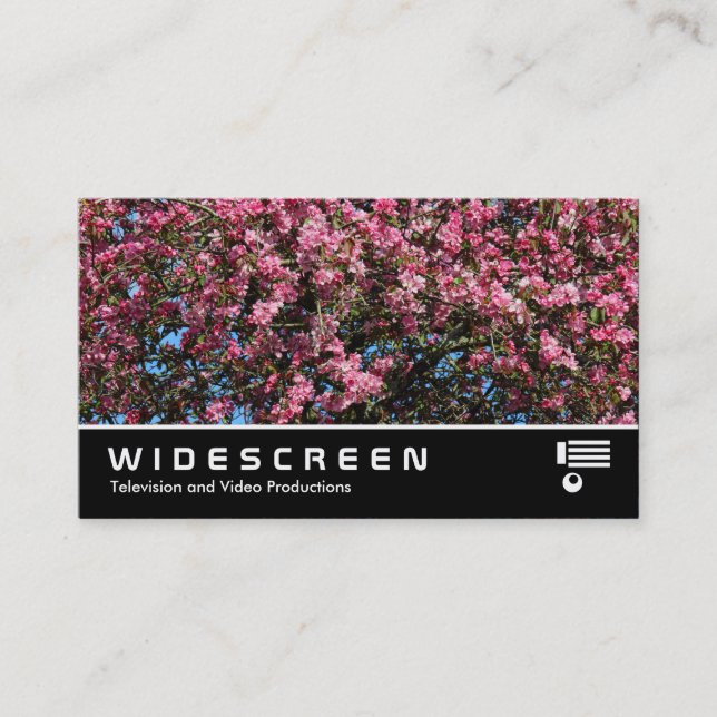 Widescreen 0473 - Pink Cherry Blossom Business Card (Front)