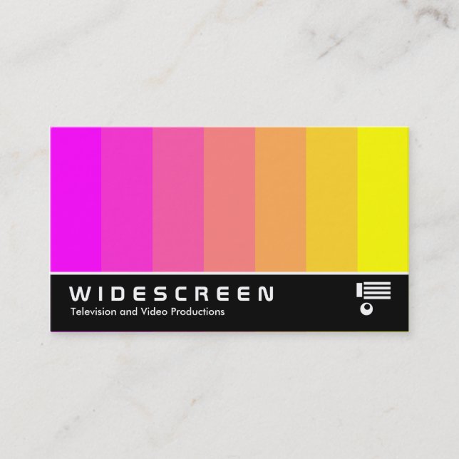 Widescreen 159 - Colour Blend - Magenta to Yellow Business Card (Front)