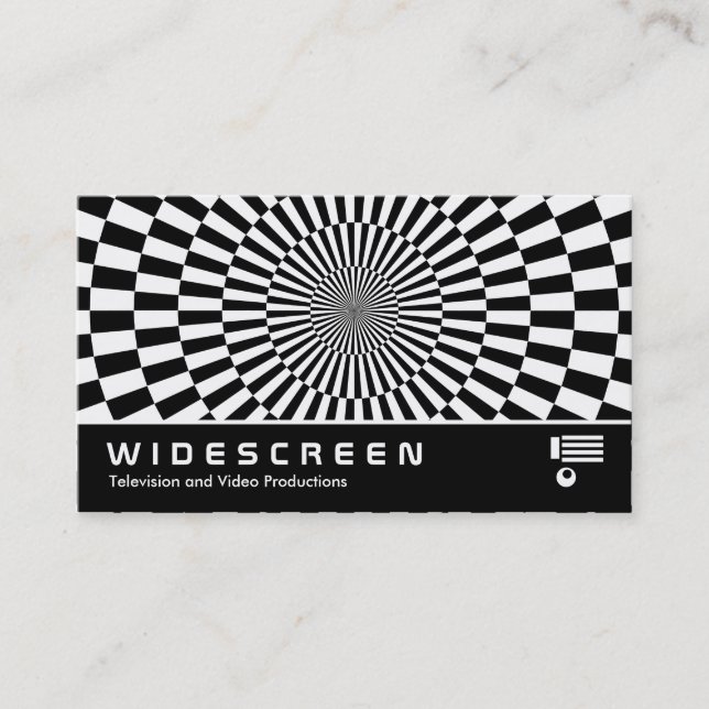 Widescreen 180 - Op Art Business Card (Front)