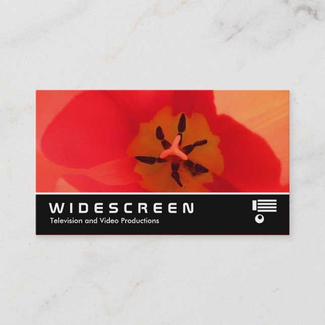 Widescreen 320 - Inside a Tulip Business Card (Front)
