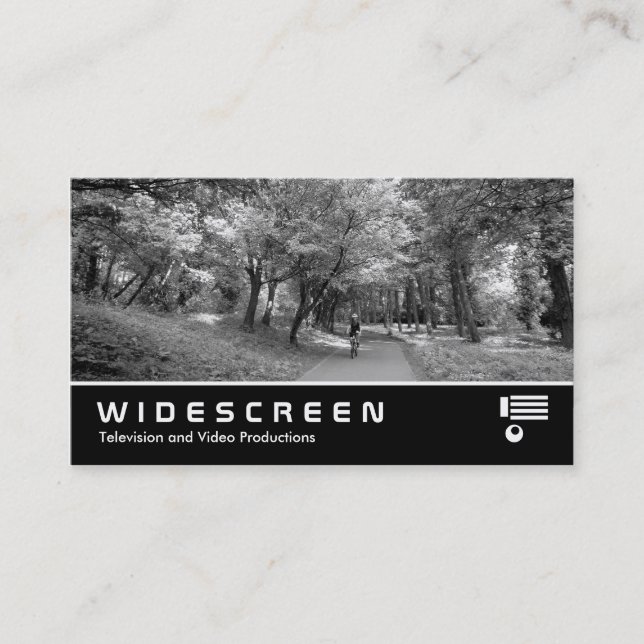 Widescreen 328 - Cycle Way - B&W Business Card (Front)