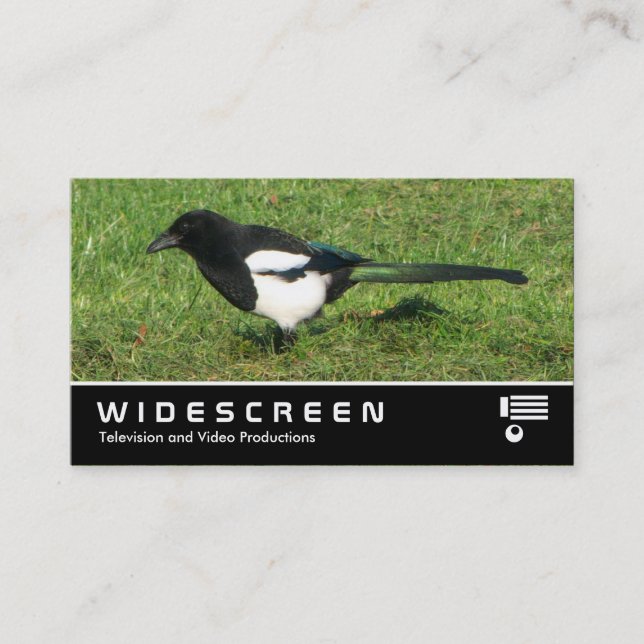 Widescreen 367 - European Magpie Business Card (Front)