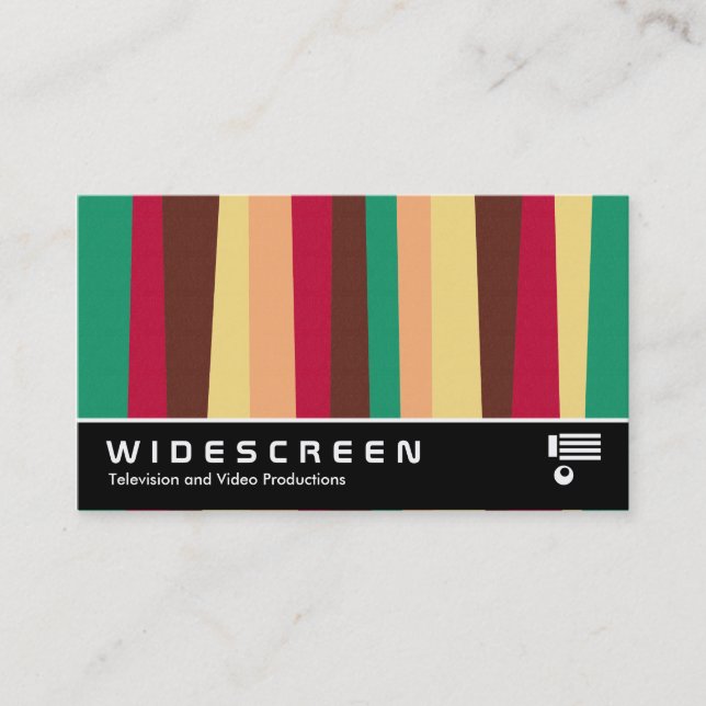 Widescreen 397 - Irregular Stripes 02 Business Card (Front)