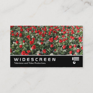 Widescreen 399 - Red Tulips and Primroses Business Card