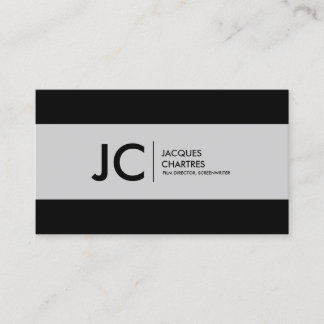 Widescreen Cinema Modern Monogram Professional Business Card