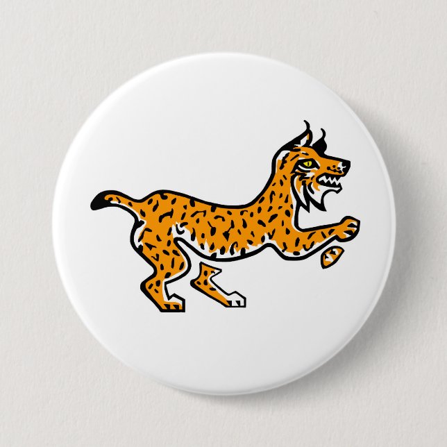 Widlife - Graphic Iberian LYNX - Wildlife -  7.5 Cm Round Badge (Front)
