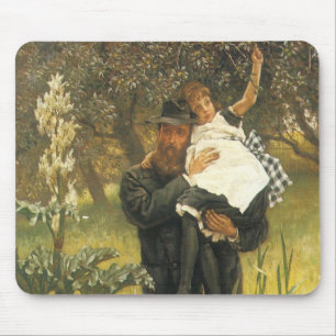 Widower by Tissot, Vintage Victorian Portrait Art Mouse Pad