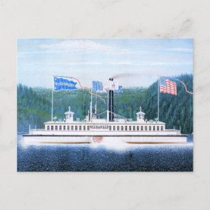 Wiehawken steam ferry 1868 postcard