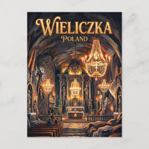 Wieliczka Salt Mine Poland Postcard