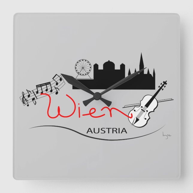 Wien, Austria - Österreich Square Wall Clock (Front)