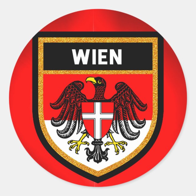 Wien Flag Classic Round Sticker (Front)