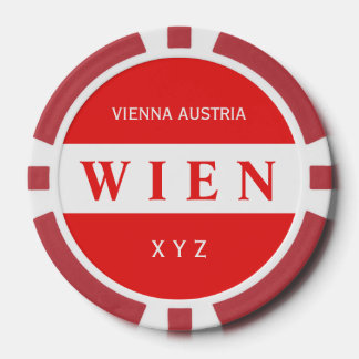 Wien - Vienna custom monogram poker chips