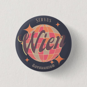 Wien Vienna Österreich Austria Retro 3 Cm Round Badge