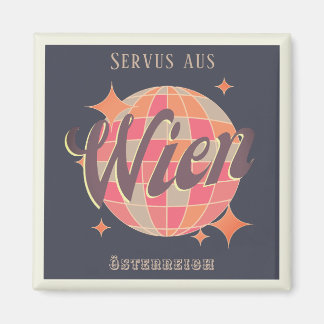Wien Vienna Österreich Austria Retro Magnet