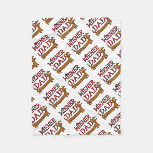 Wiener-Dad-Plain Fleece Blanket