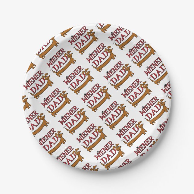 Wiener-Dad-Plain Paper Plate (Front)
