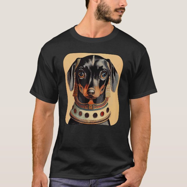 Wiener Dog  Ancient Retro Dachshund 12 T-Shirt (Front)