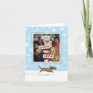 Wiener Dog Christmas Cute Dachshund Your Photo Holiday Card