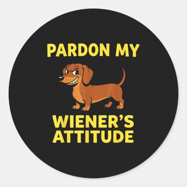 Wiener Dog Dachshund  Classic Round Sticker (Front)