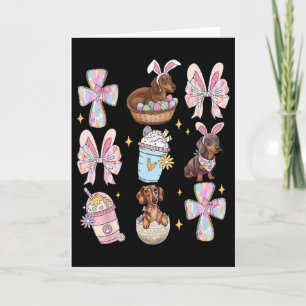 Wiener Dog Dachshund Coquette Bow Christian Doxie  Card